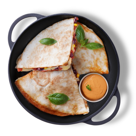 Quesadilla cu legume si sos Ranchero